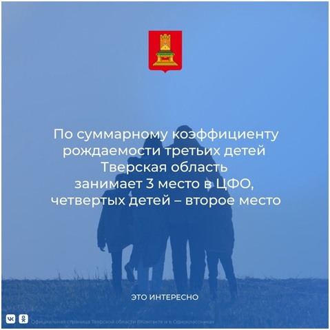 В Тверской области действуют меры поддержки многодетных семей